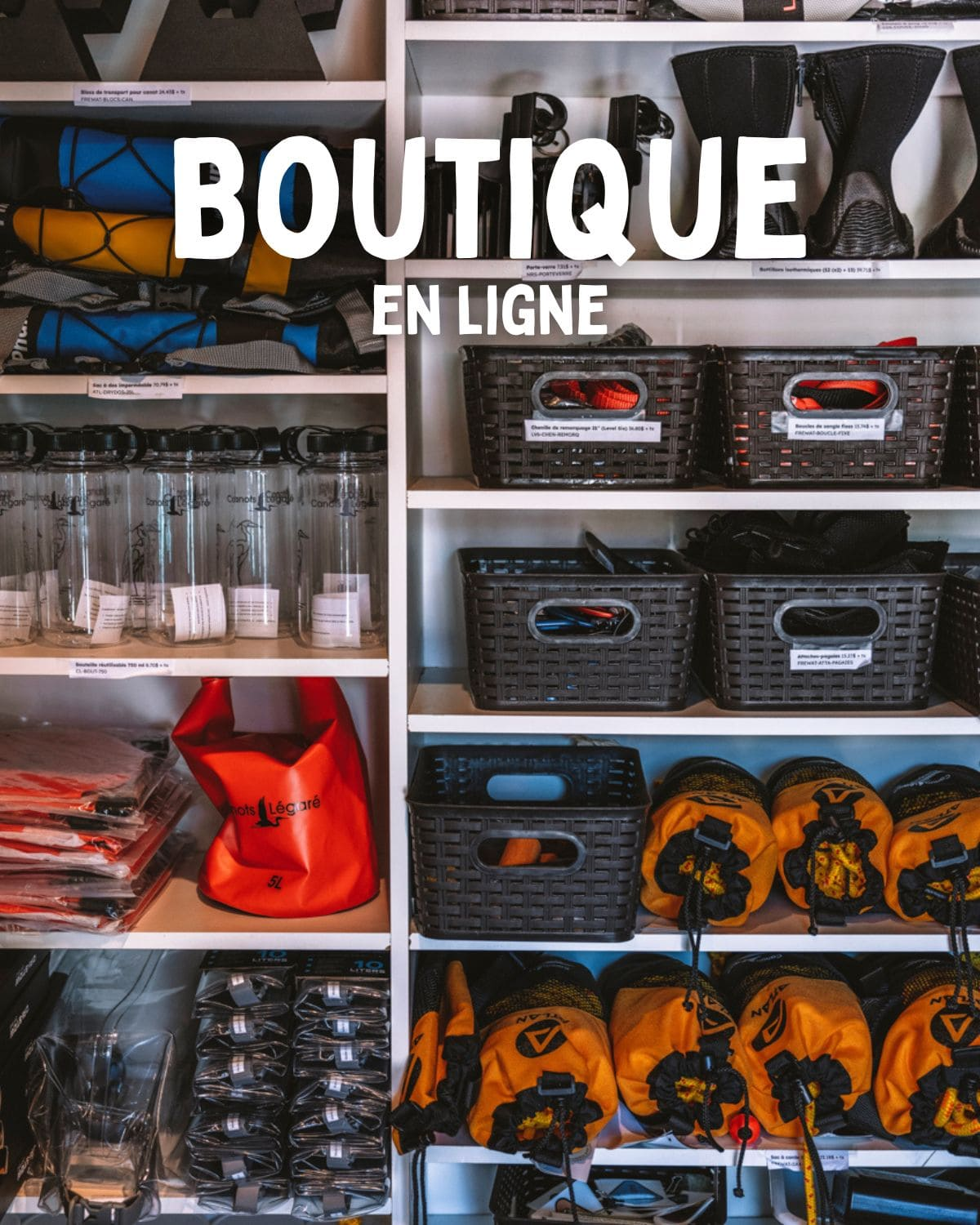 Présentoir de produits Canots Légaré