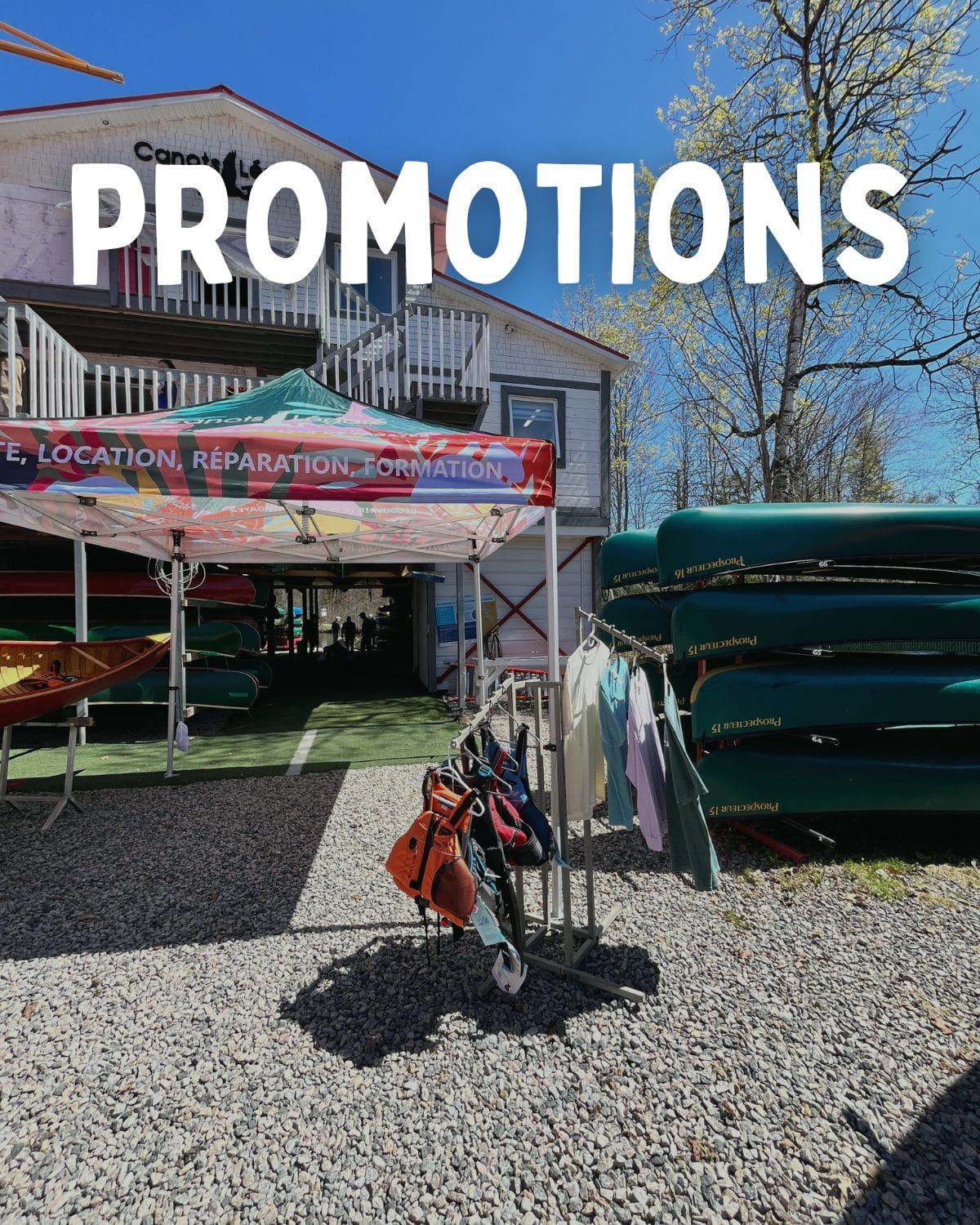 Terrain de Canots Légaré lors de la Vente sous la cabane