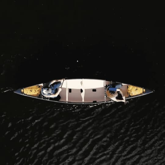 Canot vue de eau sur la rivière Saint-Charles