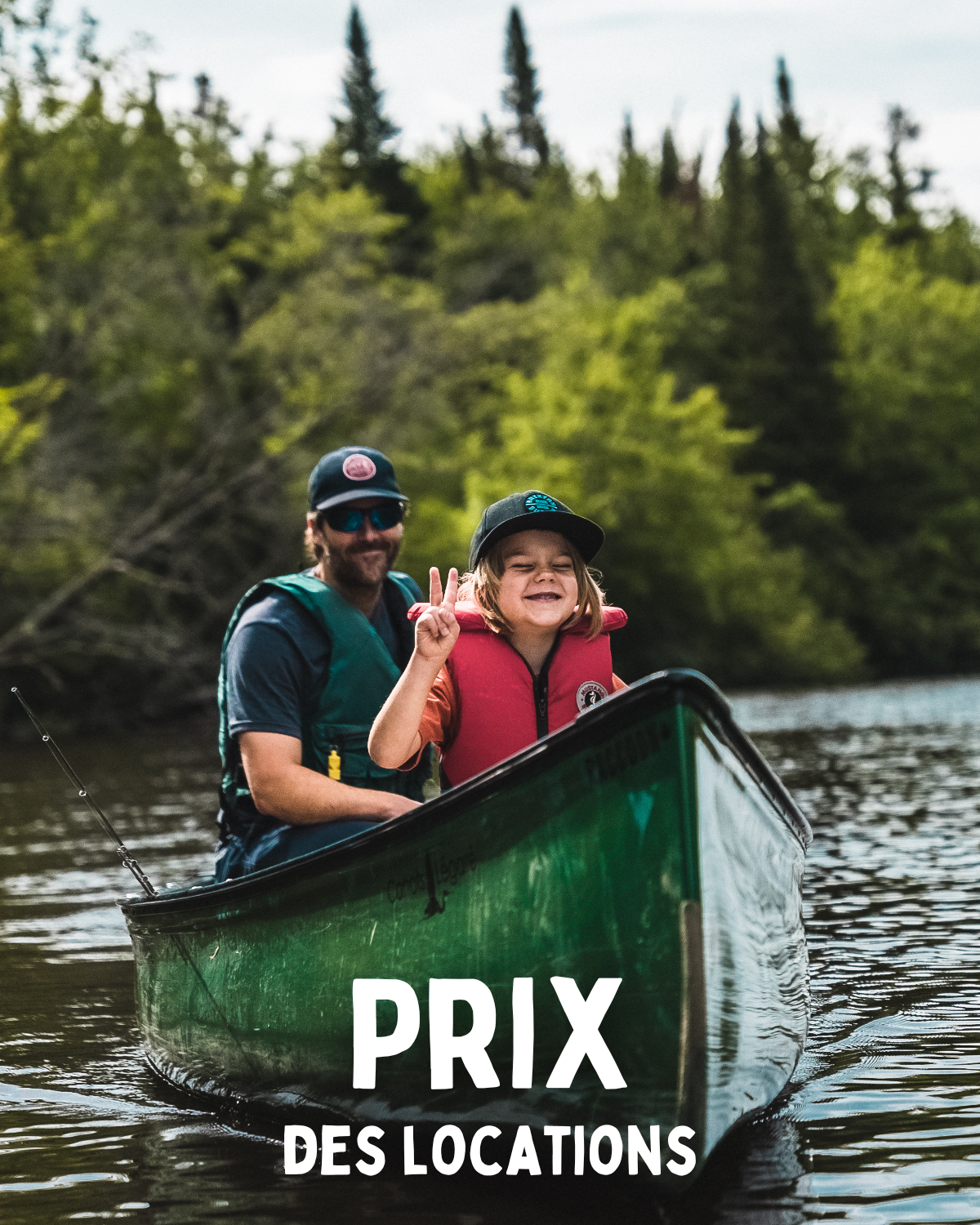 Père et fils à la pêche chez Canots Légaré