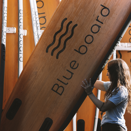 Mur de planches à pagaie gonflables chez Canots Légaré