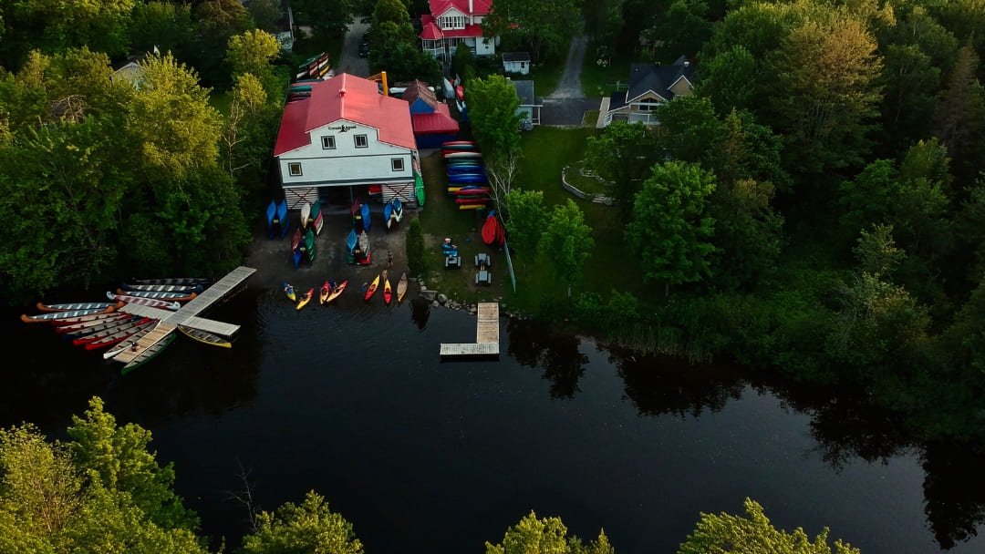 Site de Canots Légaré vue de haut